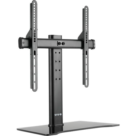 VIVO Universal LCD Flat Screen TV Table Top Stand w/ Glass Base / for 32" to 47" T.V. (STAND-TV00K)