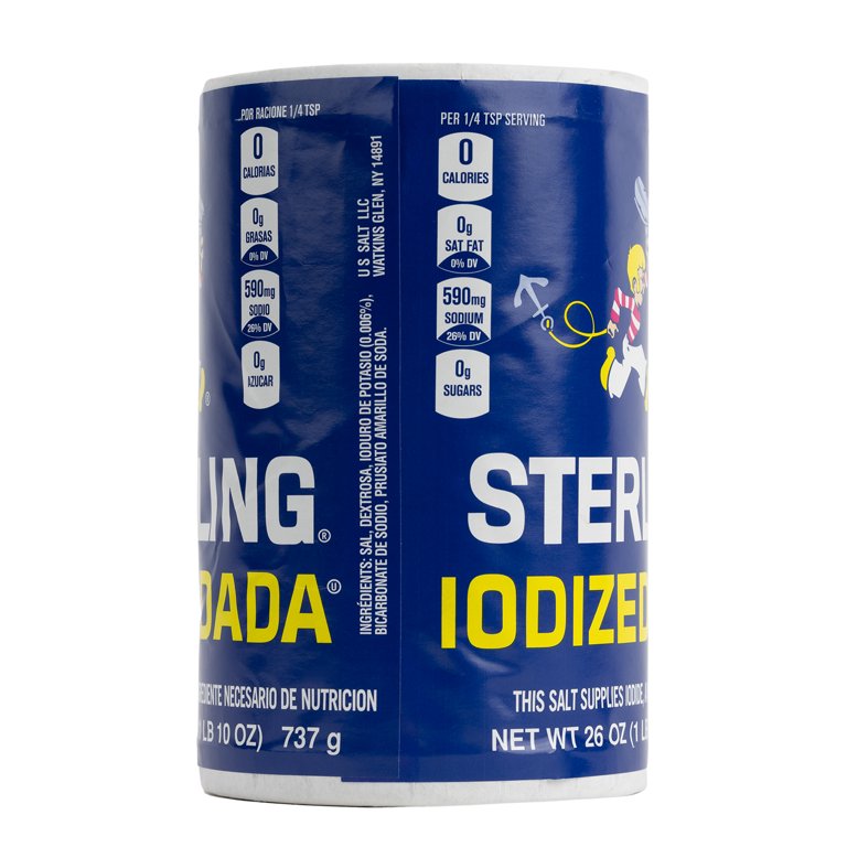 Sterling, Iodized Salt, 26 oz (737g) - Walmart.com