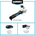 HART 20Volt Cordless Hybrid Blower Kit (1) 2.0Ah LithiumIon Battery