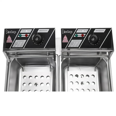 

Elegant Choise EH82 5000W MAX 110V 12.7QT/12L Stainless Steel Double Cylinder Electric Fryer US Plug