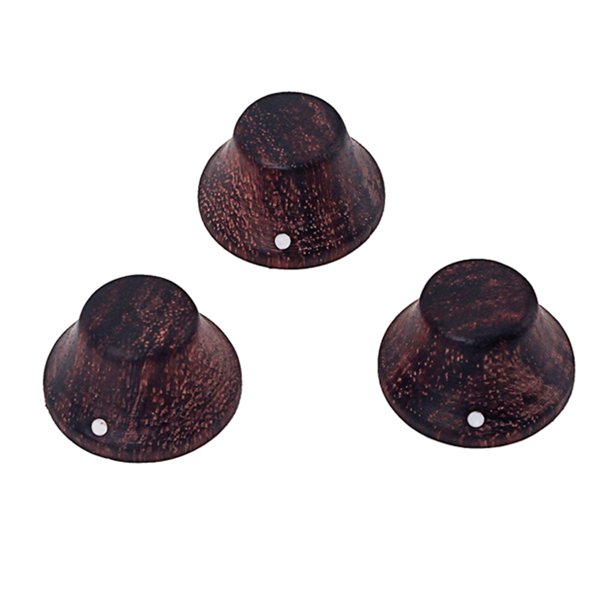 3 piezas Guitarra electrónica Perillas de madera Tono portátil Volumen potenciómetro control de control Piezas de repuesto Accesorios de instrumentos de cadena Inevent OD003420-00
