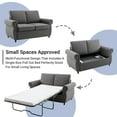 thumbnail image 4 of Harper & Bright Designs Convertible Sofa Bed Pull Out Sleeper Loveseat Couch Bed with Memory Foam Mattres for Small Space, Gray, 4 of 12