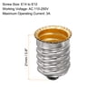 thumbnail image 2 of Uxcell E14 to E12 Light Socket Adapter Converter Bulb Base Lamp Holder Connector Silver Tone 8 Pack, 2 of 4