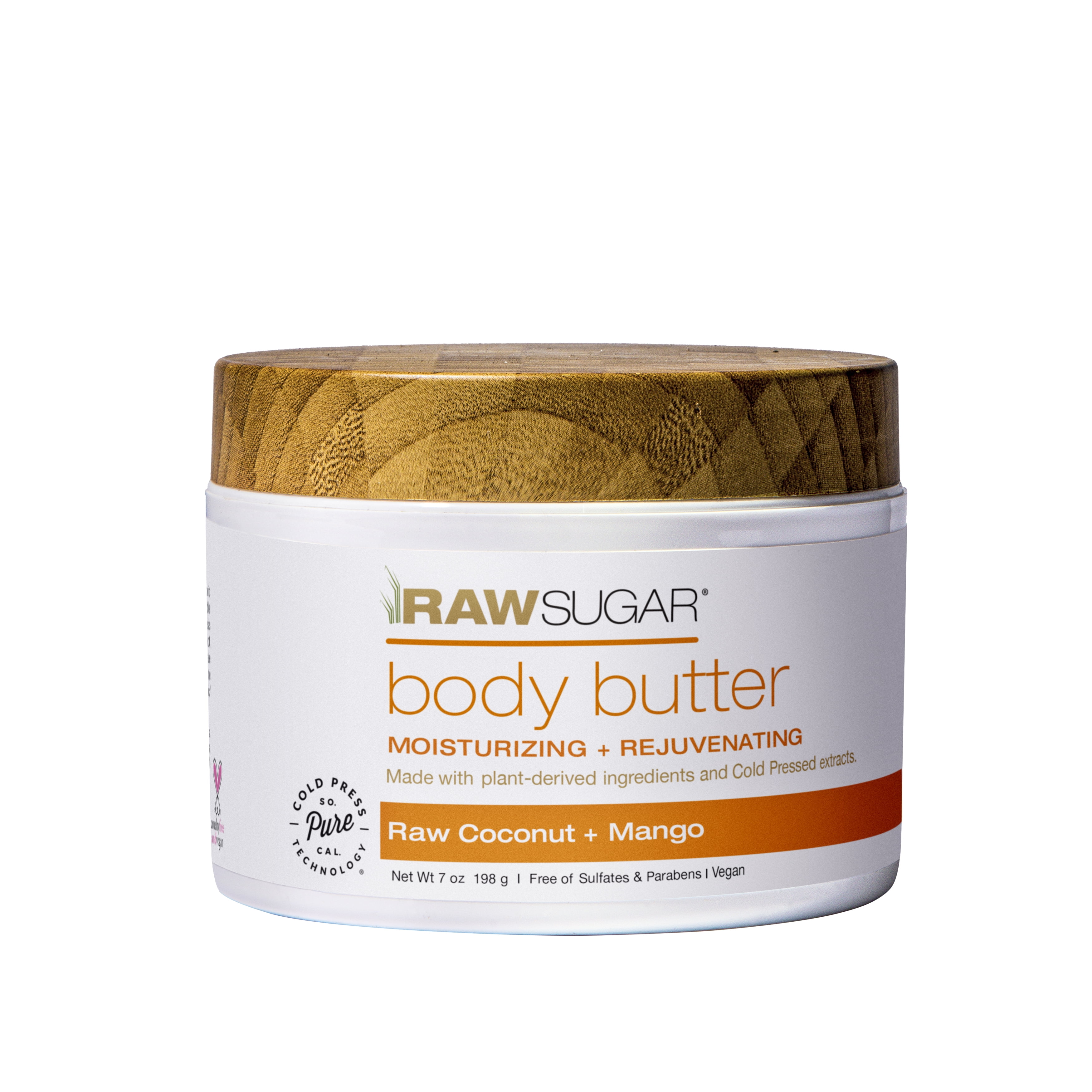 Raw Sugar Body Butter Raw Coconut + Mango 7 oz - Walmart.com