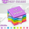 thumbnail image 3 of Notas Adhesivas 3x3 en Poste,(36 Pzas) 9 Colores Brillantes Autoadhesivas, Adhesivo Fuerte, Fácil de Colocar para el Hogar, Oficina, Cuaderno, 3 of 10