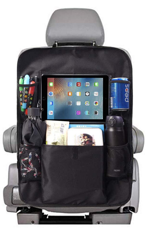 2 x Car Back Seat Organizer Storage Bag iPad Holder Kids Protector Kick Mat NEW 