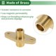 thumbnail image 3 of Conectores de latón para tuberías Unique Bargains 1/4" Macho Doble Rosca Externa con orejetas 1.97" 2 Pcs, 3 of 7