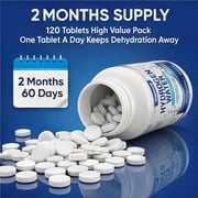 Hydrogen Water Tablets, Fast-Dissolving No Residue H2 Infused Drink Drops for Workout Recovery and Daily Hydration, 120 Count