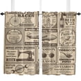 thumbnail image 4 of Vintage Newspaper Curtains For Living Room Kitchen Curtain Bedroom Decorative Window Treatments Home Essentials Drapes, 4 of 6