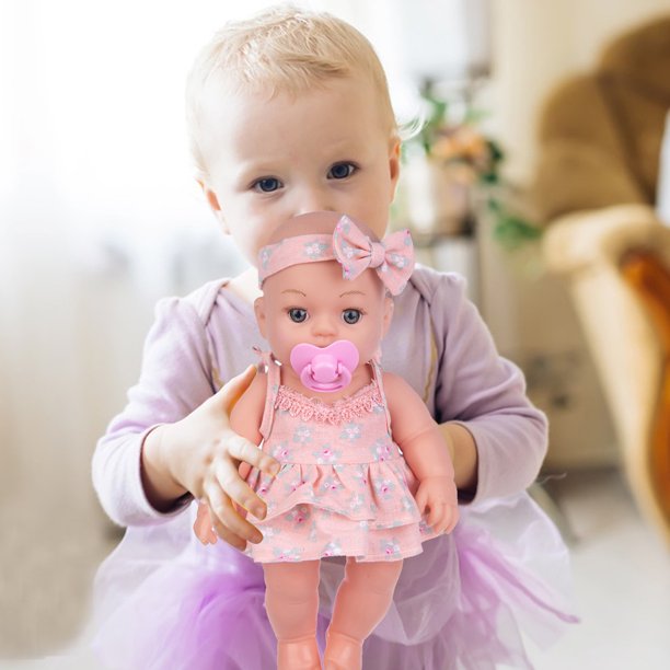 12 Inch Soft Newborn Baby Dolls, Vinyl Baby Dolls With Clothes Set Including Pacifier Realistic Doll Look RealTeissuly Clearance (pink, G) Teissuly WER202308292060
