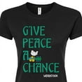 thumbnail image 3 of Woodstock - Give Peace A Chance - Juniors Fitted Graphic T-Shirt, 3 of 5