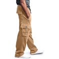thumbnail image 1 of SURJDE Men's Rope Loosening Waist Solid Color Pocket Trousers Loose Sports Trousers Boy Outdoor, 1 of 6