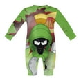 thumbnail image 5 of Looney Tunes Marvin The Martian Baby Long Sleeve Footless, Infant Playsuit Romper Jumpsuits for Boys Girls, 5 of 8
