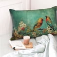 thumbnail image 4 of Fuzoiu Retro Birds Print Pillow Case with Hidden Zipper,Pillow Covers,Soft and Comfortable Pillowcase-20"x30", 4 of 6