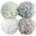 thumbnail image 3 of 4 Pieces 60g Loofahs Shower Puff Bath Pouf Exfoliating Loofah Wash Scrunchies Bath Sponges for Shower, 3 of 7