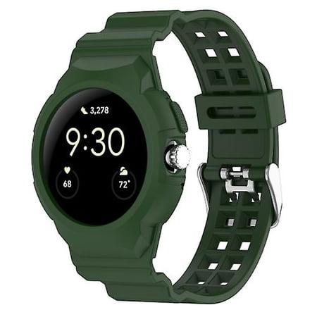 For Google Pixel Watch Integrated Fully Enclosed Silicone Watch Band