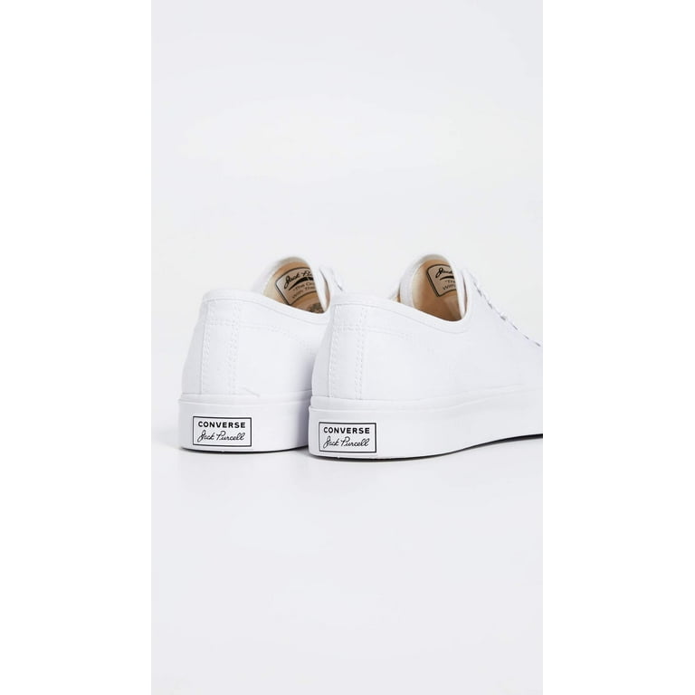 Converse Jack Purcell Canvas Sneakers White White Black 12 US Women 10.5 US Men Walmart