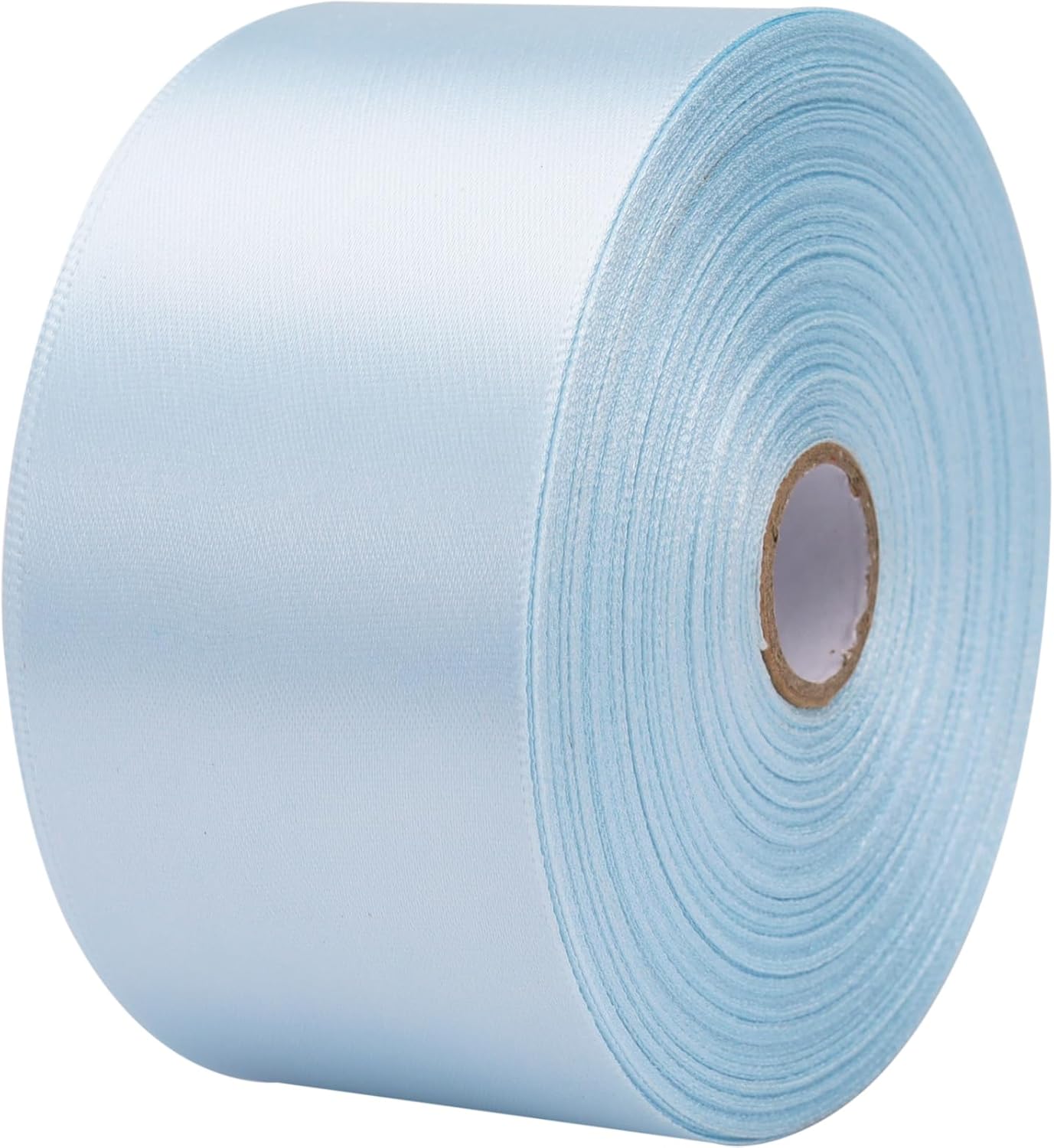 2 inch x 50 Yards Sky Blue Single Face Satin Ribbon Solid Fabric Ribbon for Gift Wrapping Floral Bouquets Wedding Birthday Party Decoration Hair Floral Craft Sewing