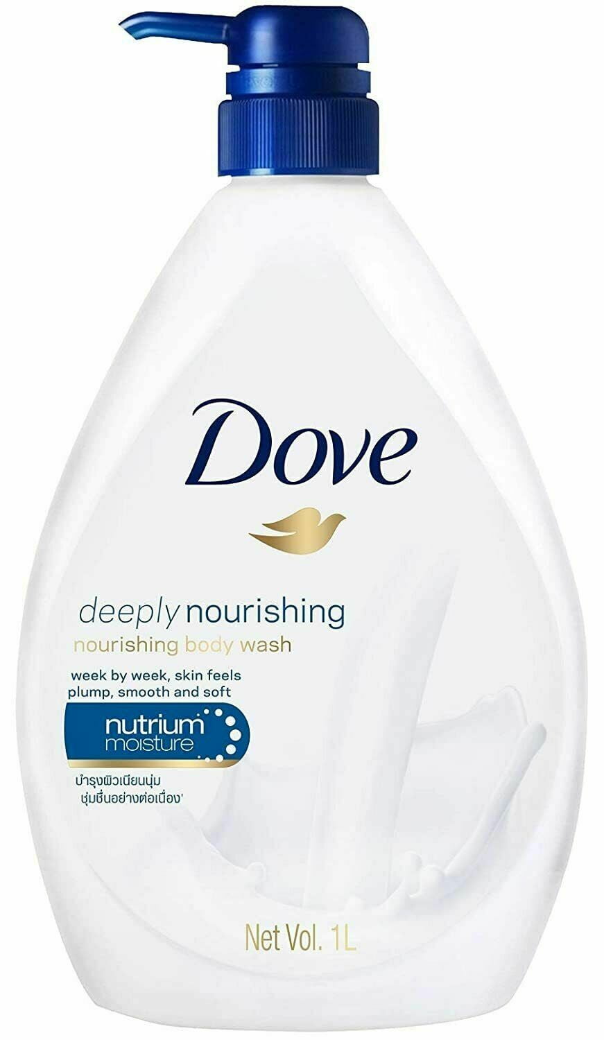 12 Dove Body Wash Pump Deep Nourishing -1Liter Bulk Case of 12