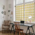 thumbnail image 6 of Yellow Buffalo Plaid Kitchen Curtains 54 Inch Length, Farmhouse Retro Checked Rustic Tiers Curtains for Bathroom Bedroom Cafe, Light Filtering Small Window Treatment Short Drapes 2 Panels 42"Wx54"L, 6 of 9