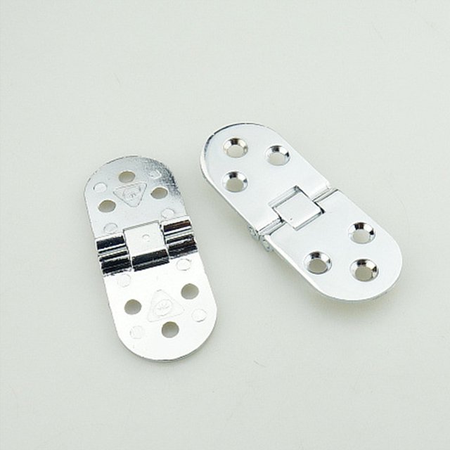 FUTUREORYY 2PCS Zinc Alloy Hidden Door Hinges Thickened Mute for Hotel Use Silver