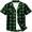 Dark Green, variant on Men's Plaid Shirts Long Sleeve Button Down Shirt Jacket Summer Bussiness Casual Blouse Tops with Pocket Purple L