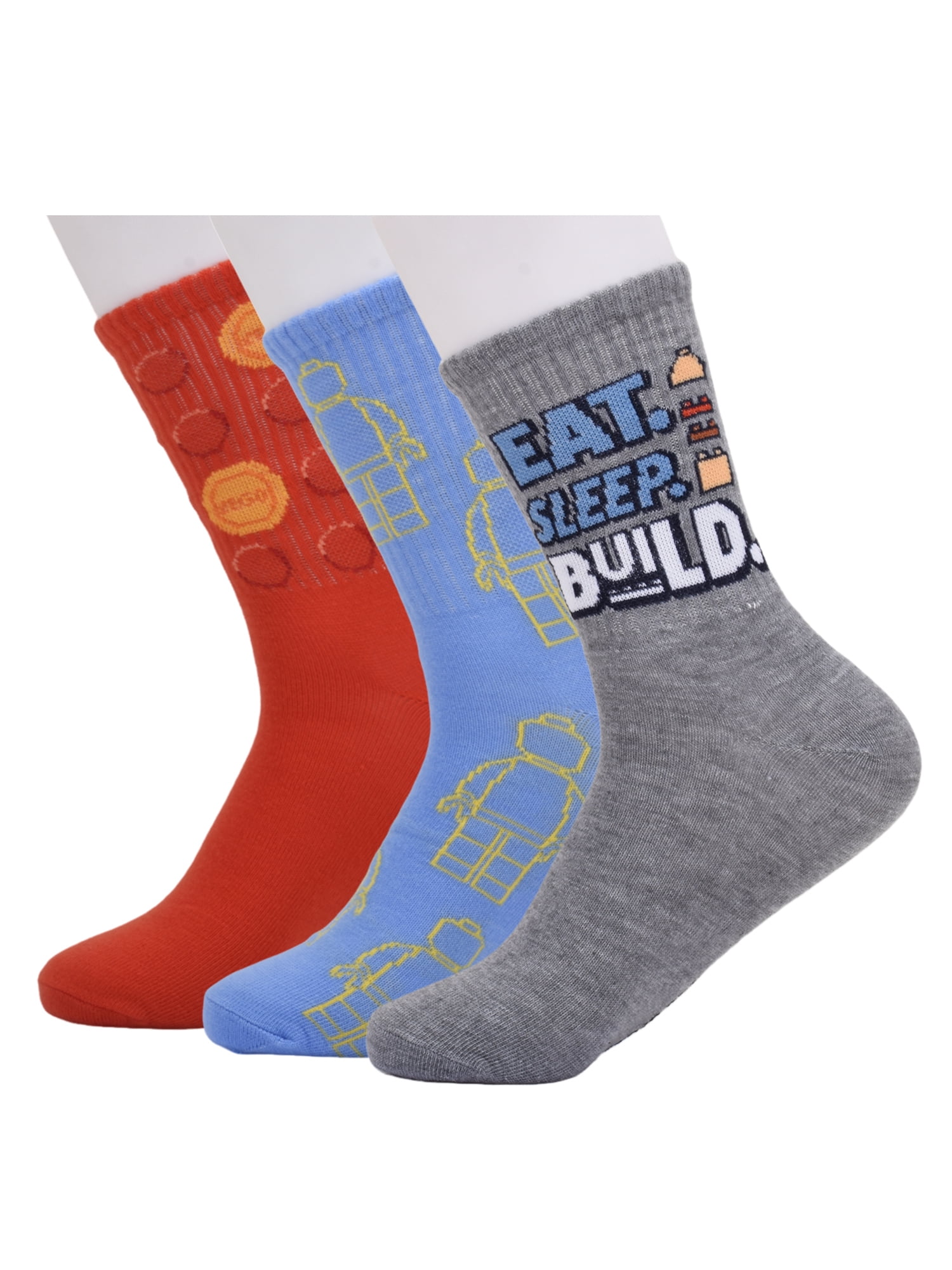 Lego Boys Crew Socks, 3-pack, Sizes S