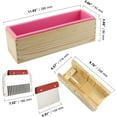 thumbnail image 2 of 7PCS Soap Molds with Stainless Steel Wavy Slicer and Straight Slicer, Soap Loaf Bar Rectangular Silicone Soap Making Molds Kit with Wood Box DIY Tool Set for Soap Making Supplies, 2 of 5