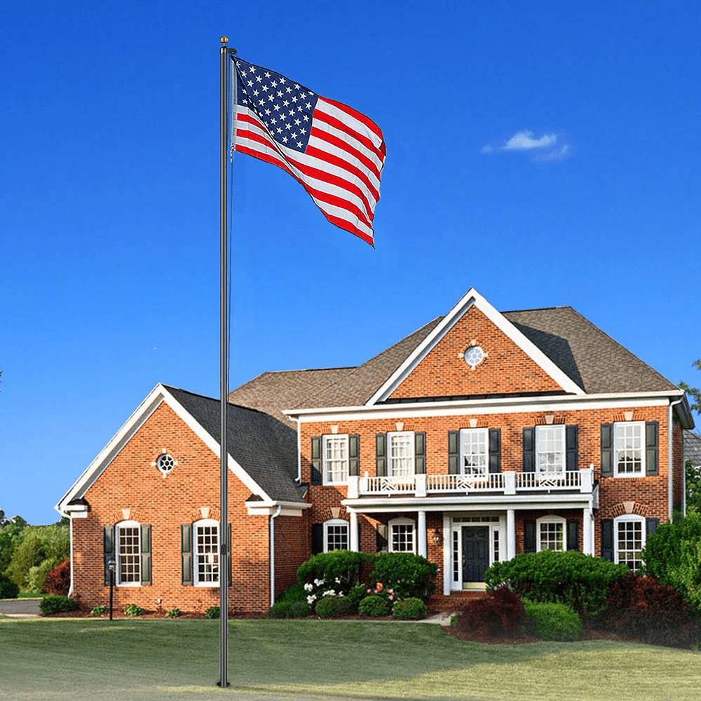 American Aluminum Sectional Flag Pole Set 30', Black