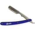 thumbnail image 2 of CS101 Blue Stainless Steel Professional Barber Straight Edge Razor with 100 Treet Platinum Single Edge Razor Blades, 2 of 5