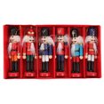 thumbnail image 2 of 1 juego de marionetas de soldado cascanueces de madera para decoración. Figura de soldado cascanueces decorativa., 2 of 7