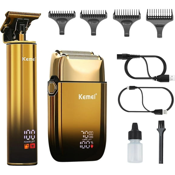 KEMEI Foil Shavers,Bald Head Shaver,Electric Razor for Men,with Hair Trimmer Barber Trimmers Waterproof Cordless