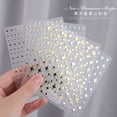 thumbnail image 2 of Pegatinas 3D de estrella dorada y plateada para decoración de uñas, calcomanías de luna creciente en blanco y negro, pegatinas deslizantes autoadhesivas para esmalte, decoración de manicura, 2 of 5