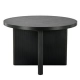 Better Homes & Gardens Lillian Fluted Round Expandable Dining Table, Black Wood Finish - Walmart.com