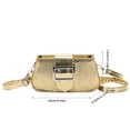 thumbnail image 2 of Bolso bandolera para mujer Patrón de cocodrilo PU Bolso bandolera de hombro sólido (Oro), 2 of 5