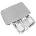thumbnail image 3 of MasteelfCA 1Pc Stainless Steel Divided Plate Rectangular 4 Sections Food Serving Tray, 3 of 8