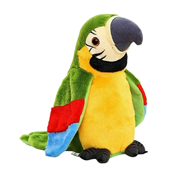 BINGLI Talking Parrot Repeats Upgrade Newest Talking Parrot What You Say With Cute Voice - Electronic Pet Talking Plush Parrot for Child Kids Party Plush Toy Gift Early Learning