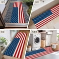 thumbnail image 6 of 2x6 Kitchen Runner Rug, 4th of July Non-Skid Rubber Backing Large Rectangle Rugs - Living Room Bedroom Home Office, Red Stripes Independence Day Indoor Floor Mat Carpets Washable Rug, 6 of 9