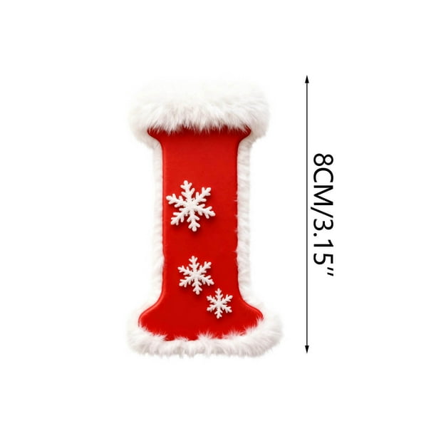 Decoraciones de Árbol de Navidad 26 Letras Personalizadas Colgante Colgante Ornamentos para Árbol de Navidad Árbol de Navidad Ornamentos