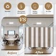 thumbnail image 5 of Brown White Ombre Window Privacy Film, Vintage Minimalist Country Gradient Static Cling UV Sun Blocking Heat Control Window Tint Day and Night,Non-Adhesive One Way Windows Privacy Cover 17.7''x78.7'', 5 of 7