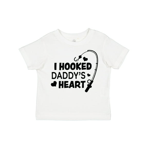 Inktastic I Hooked Daddy's Heart with Fishing Rod Boys or Girls Toddler T-Shirt