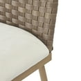 thumbnail image 5 of Christopher Knight Home 29.5" Farmhouse Upholstered Bar Stools, Iron Frame with Rattan Back, Brown+Beige, Set of 2, 5 of 10