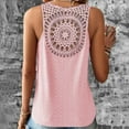 thumbnail image 4 of AherBiu Beach Tank Tops for Women Eyelet Hole Lightweight Vacation V Neck Sleeveless Summer Top Tees Shirts, 4 of 7