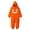 Orange pumpkin colors, variant on Kids Pumpkin Lantern Hooded Onesie Plush Halloween Pumpkin Romper with Hood One Piece Jumpsuit