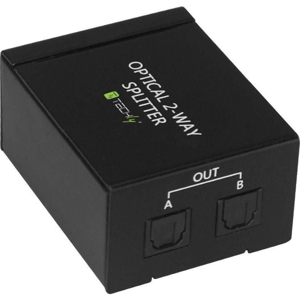 Techly Diviseur audio numérique 2 o 4 sorties Toslink (fibres optiques)