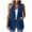 Blue, variant on Bovxnpu Women's Summer Sleeveless Vest Tops, Lightweight Fashion Casual Work Office Blazers with Pockets, Women's Fashion Solid Color Button Pocket Suit Coat Sleeveless Casual Coat/Jacket S