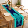 thumbnail image 3 of Tropical Fish Table Runner - 108 Inch Long, Kitchen Dining Table Runner Dresser Scarves, Mandalas Boho Modern Green Abstract Stripe Farmhouse Decor for Coffee Tables Wedding Party Banquet, 3 of 8