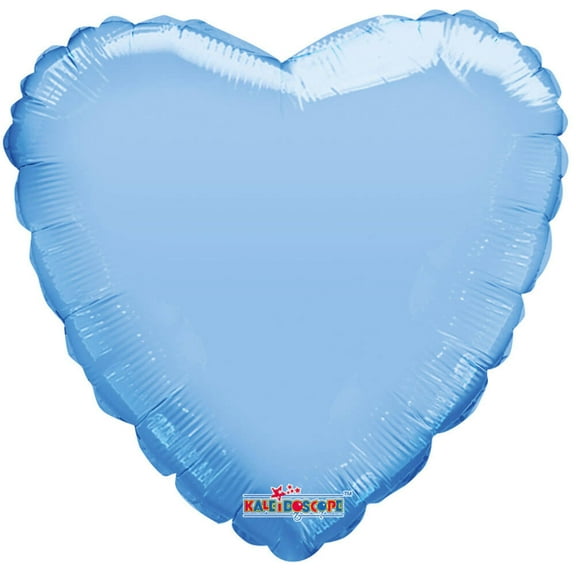 18 inch Kaleidoscope Heart - Macaron Pale Blue Foil Mylar Balloon - Party Supplies Decorations