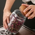 thumbnail image 2 of Pattern Glass Sealed Jar Large Tea Storage Jar Large Caliber Grains Jar Household Bottle, 2 of 6