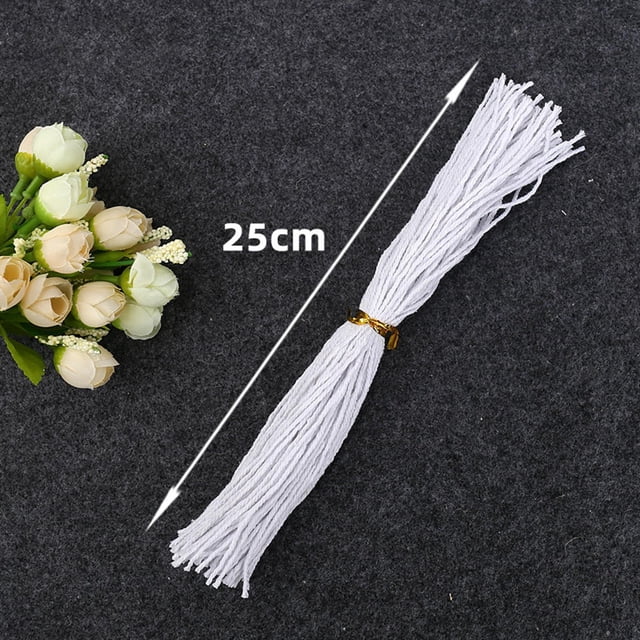 Cuerda de embalaje de hilo de yute fino de 1,5mm, cuerda de embalaje para regalo, cuerda de hilo para manualidades, hilo de regalo para manualidades, Blanco Baoblaze cordel de yute